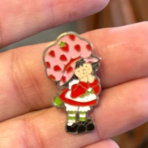 Antique vintage Strawberry Shortcake pin brooch